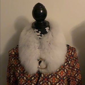 🦊CANADIAN REAL SHADOW FOX SKIN SHRUG SCARF BNWT!!